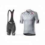 2021 Ropa Ciclismo Castelli Gris Blanco Mangas Corta y Culotte Corto (5)